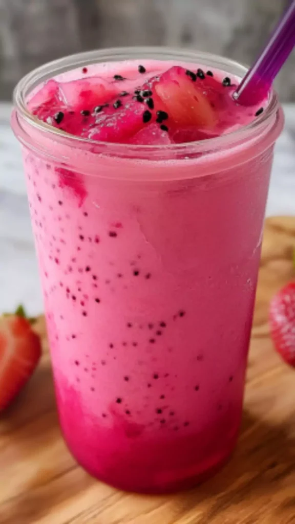 thumbnail image 2 of Dunkin' Donuts Strawberry Dragonfruit Refresher Concentrate – 46oz Bottle, Exp Nov 2025 2 of 3
