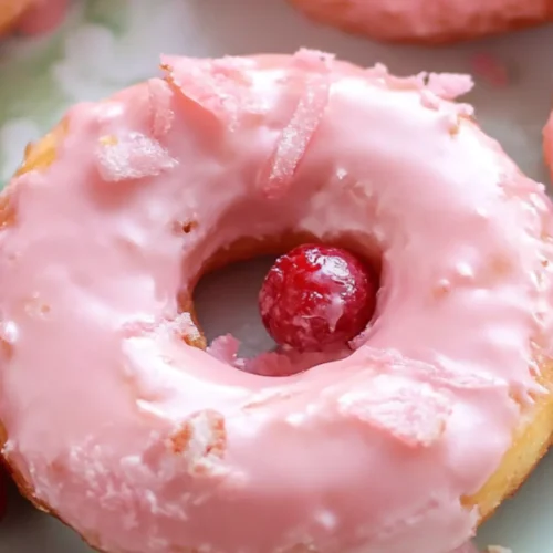 Easy Dunkin Donuts Cherry Cake Donut Recipe