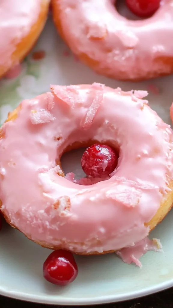 Easy Dunkin Donuts Cherry Cake Donut Recipe