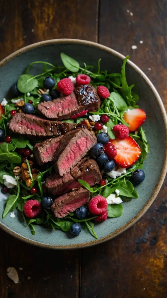 How to make Balsamic Steak Berry And Arugula Salad Recipe How to make Balsamic Steak Berry And Arugula Salad Recipe