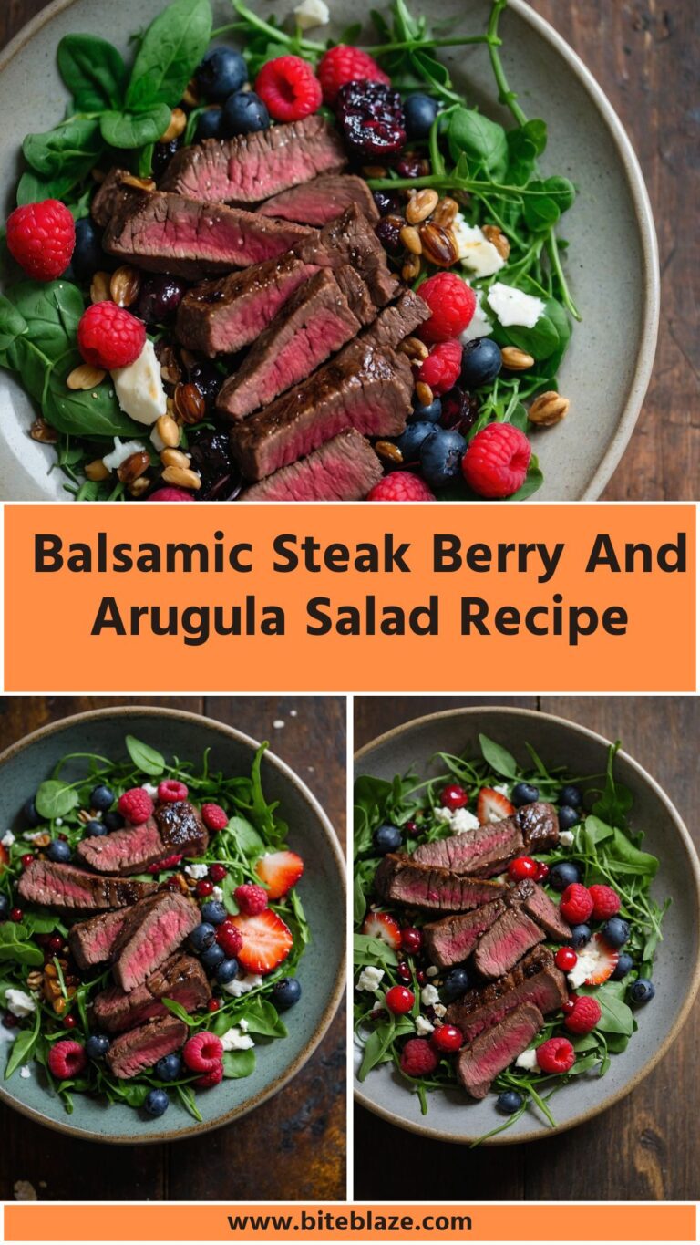 Balsamic Steak Berry And Arugula Salad Recipe – Bite Blaze
