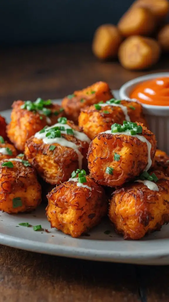 Crispy Air Fryer Sweet Potato Tots copycat Recipe Crispy Air Fryer Sweet Potato Tots copycat Recipe