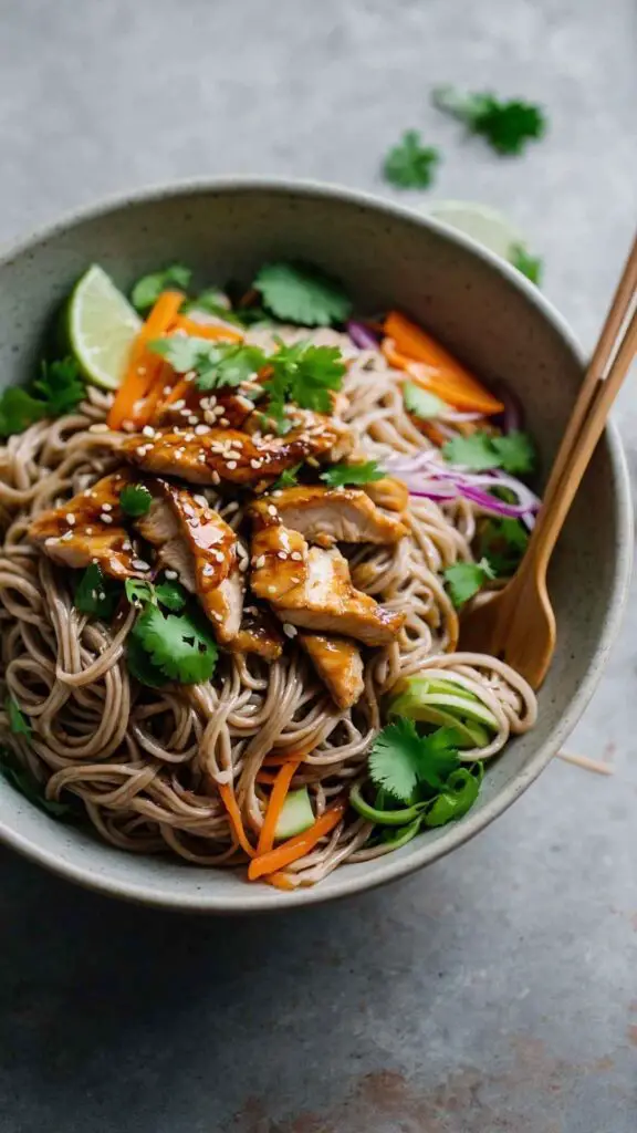 Honey Lime Chicken Soba Noodle Salad copycat Recipe Honey Lime Chicken Soba Noodle Salad copycat Recipe