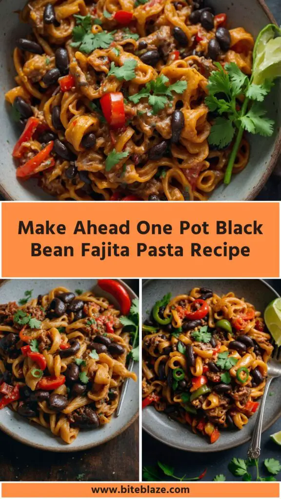 Make Ahead One Pot Black Bean Fajita Pasta Recipe Make Ahead One Pot Black Bean Fajita Pasta Recipe