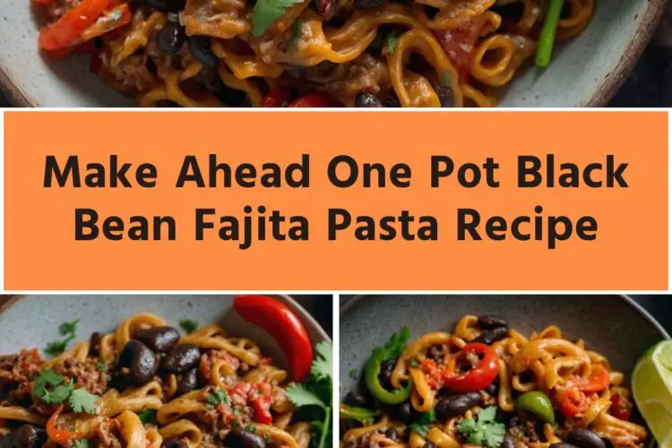 Make Ahead One Pot Black Bean Fajita Pasta Recipe