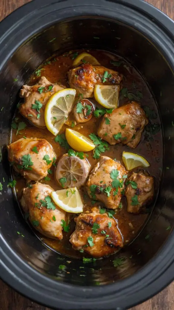 How to make Slow Cooker Lemon Garlic Chicken Thighs Freezer To Crock Po How to make Slow Cooker Lemon Garlic Chicken Thighs Freezer To Crock Pot
