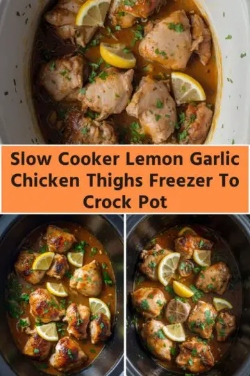 Slow Cooker Lemon Garlic Chicken Thighs Freezer To Crock Pot