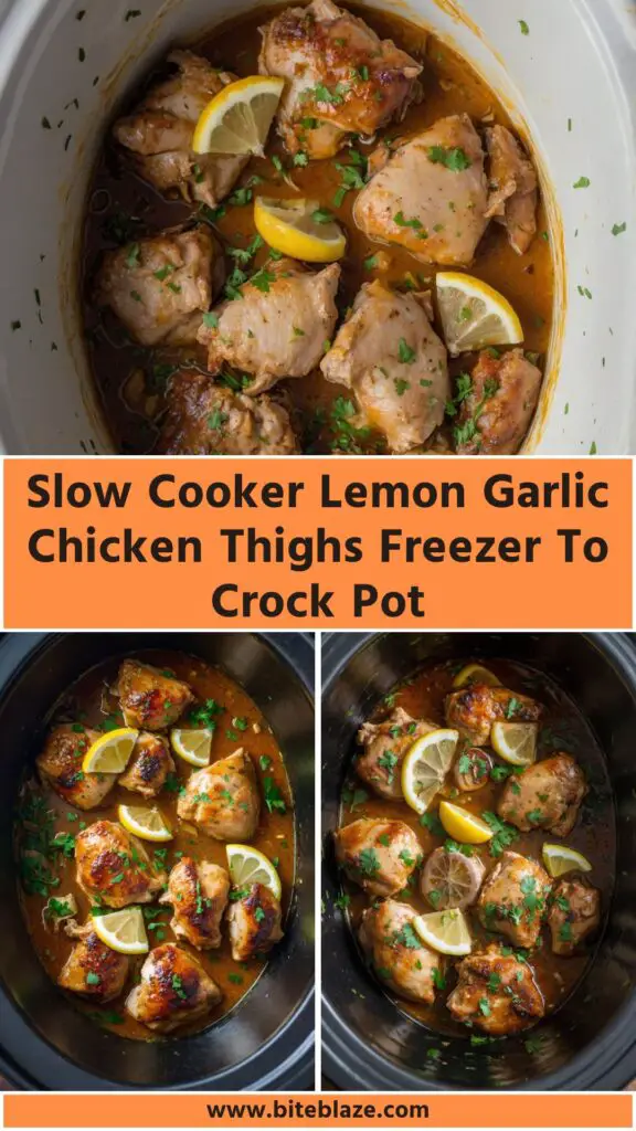 Slow Cooker Lemon Garlic Chicken Thighs Freezer To Crock Pot Slow Cooker Lemon Garlic Chicken Thighs Freezer To Crock Pot