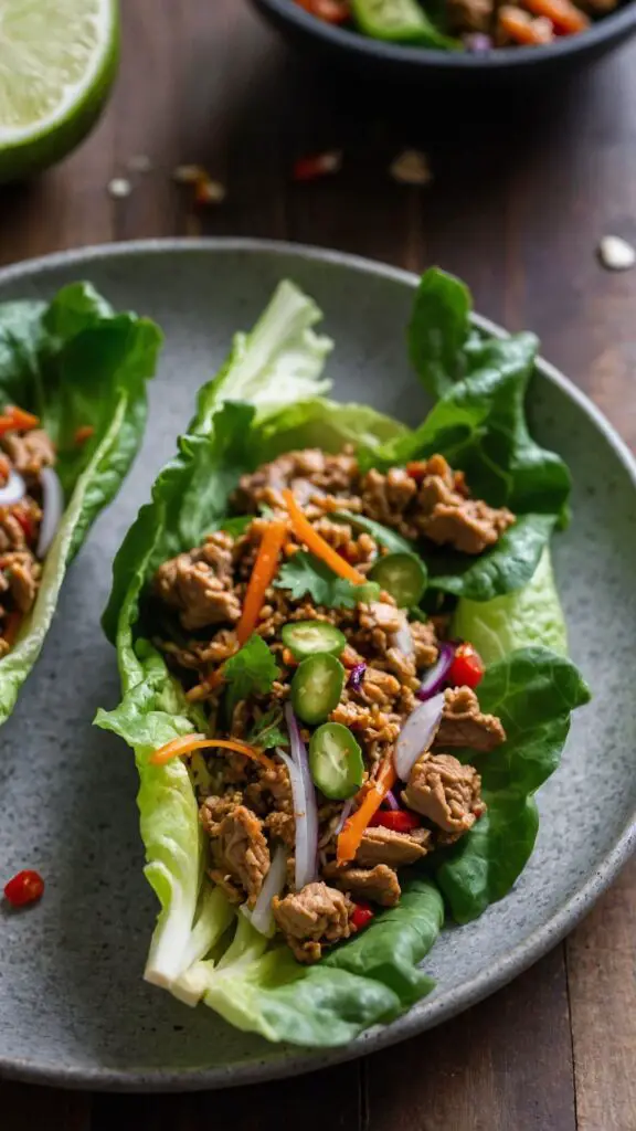 Thai Turkey Meal Prep Lettuce Wraps copycat recipe Thai Turkey Meal Prep Lettuce Wraps copycat recipe