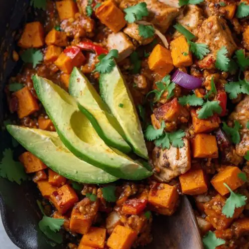Chili Lime Chicken and Sweet Potato Skillet recipe
