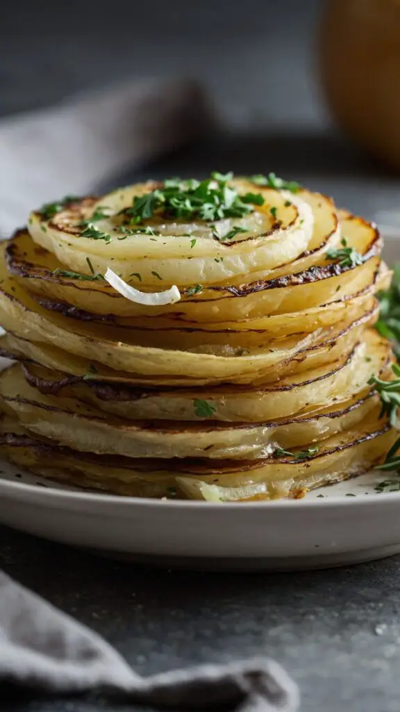 How to make Herb Garlic Potato Stacks Recipe How to make Herb Garlic Potato Stacks Recipe