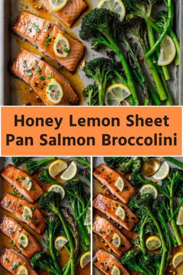 honey lemon sheet pan salmon broccolini