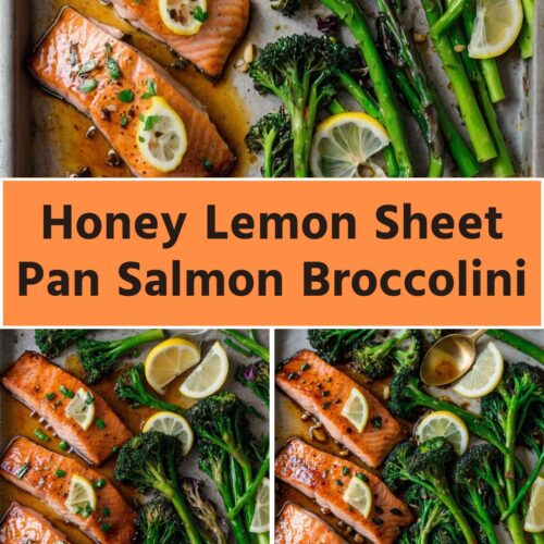 honey lemon sheet pan salmon broccolini