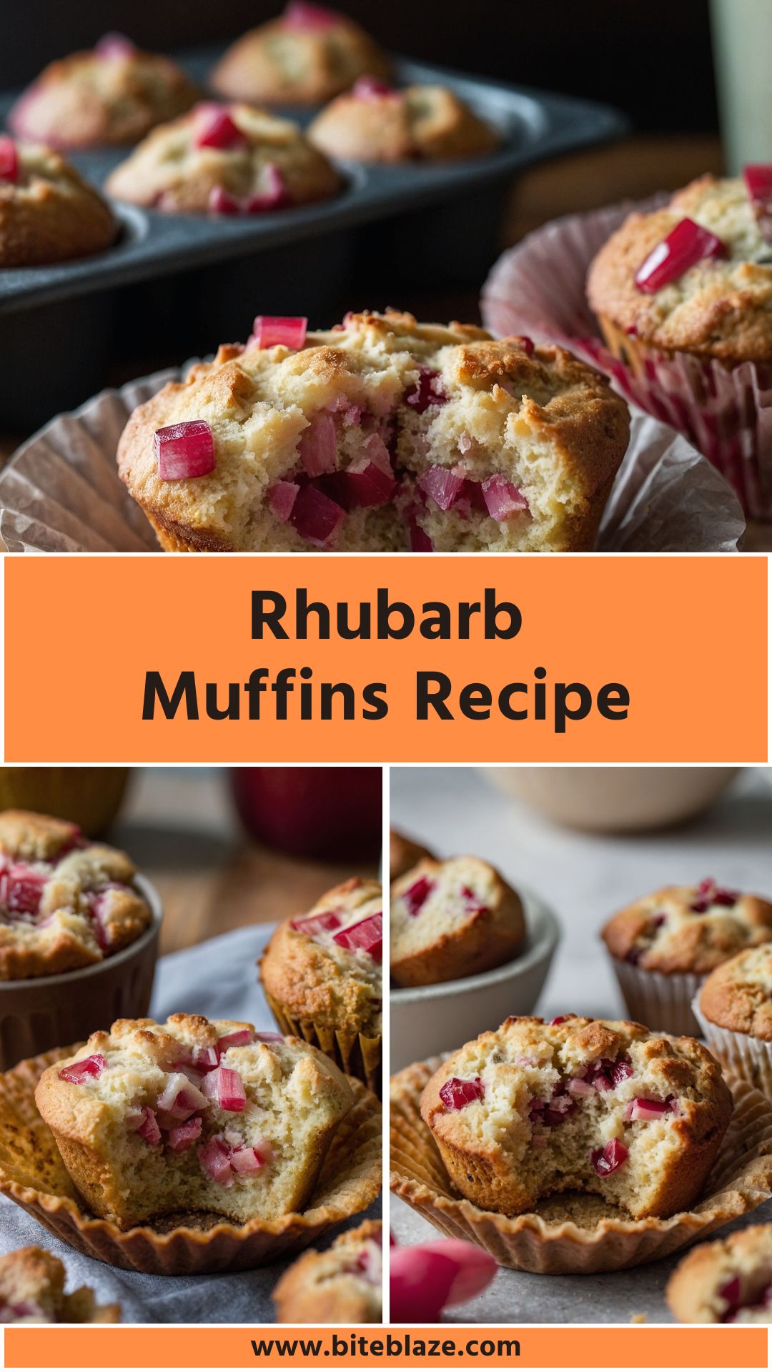 Rhubarb Muffins Recipe – Bite Blaze