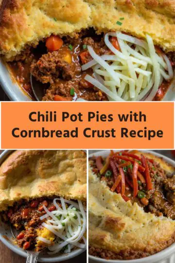 chili pot pies with cornbread crust