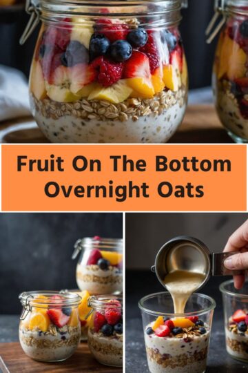 fruit on the bottom overnight oats