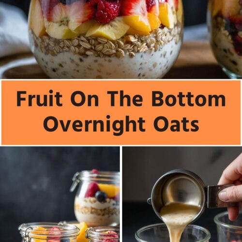 fruit on the bottom overnight oats