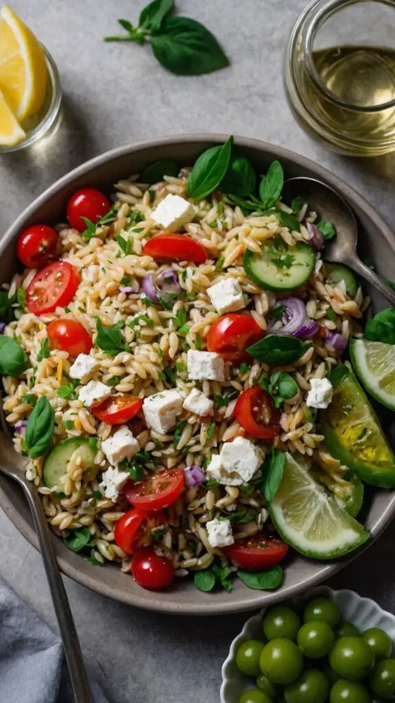 herbed orzo pasta salad with feta copycat recipe