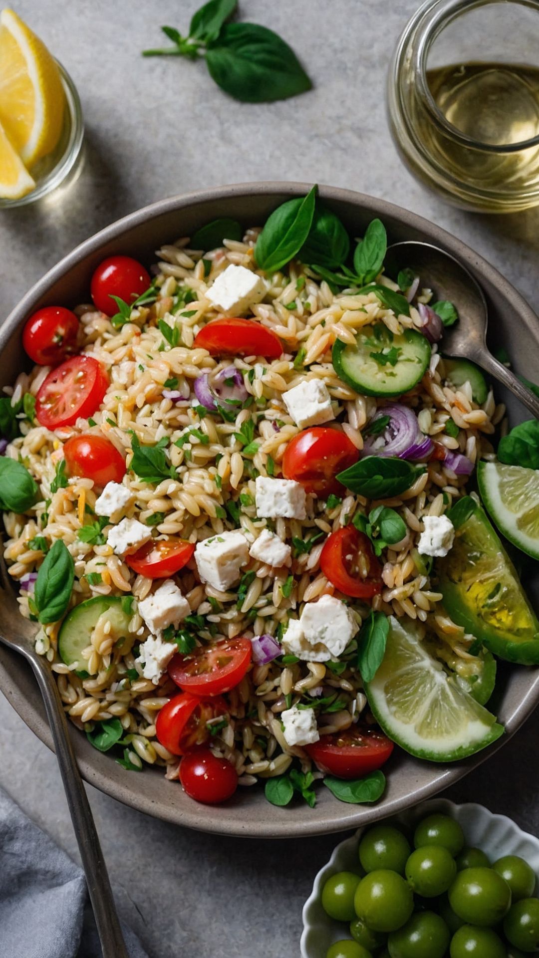 herbed orzo pasta salad with feta copycat recipe