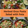 herbed orzo pasta salad with feta