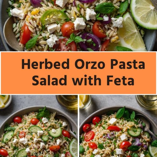 herbed orzo pasta salad with feta