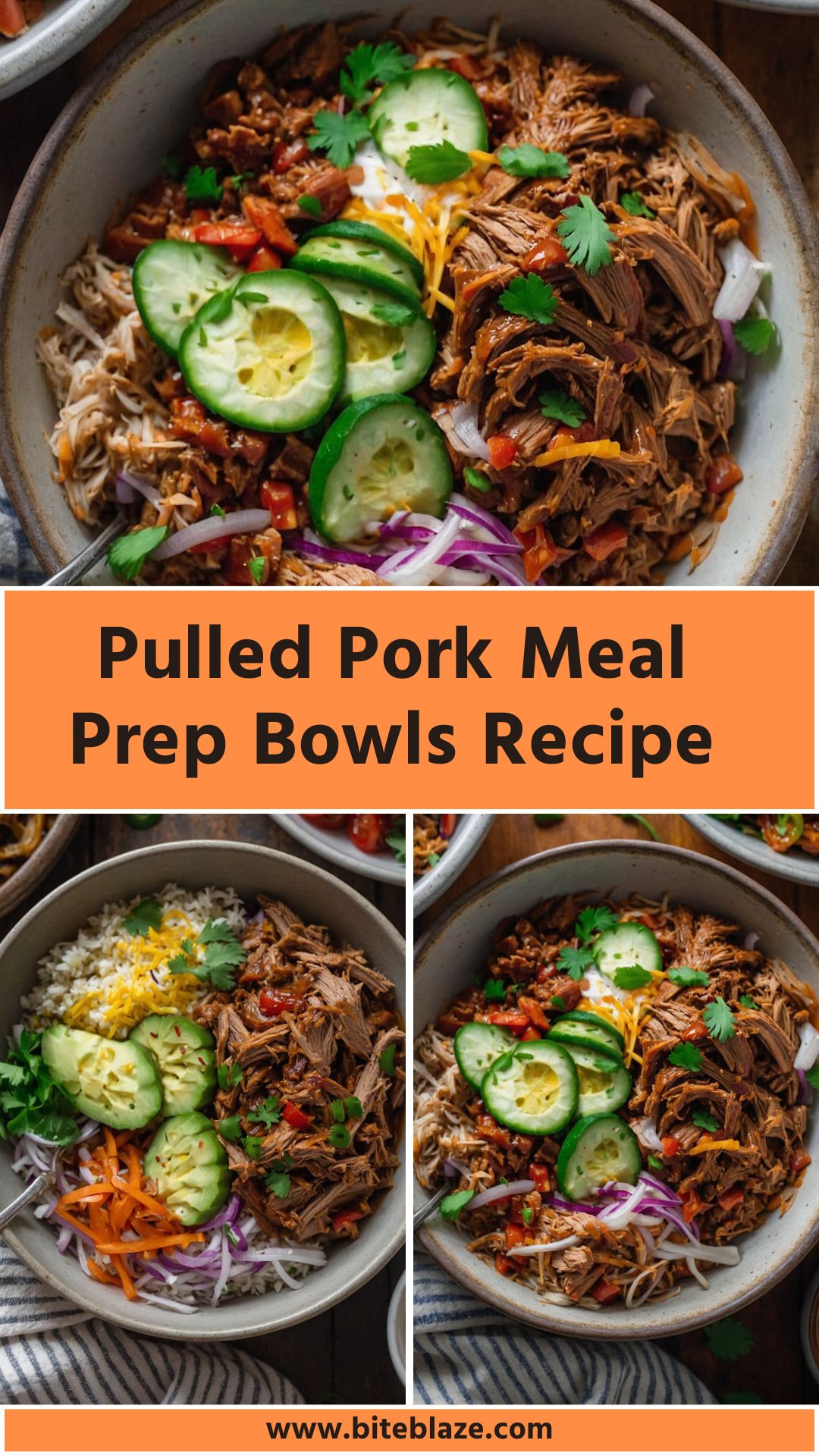 Pulled Pork Meal Prep Bowls Recipe – Bite Blaze