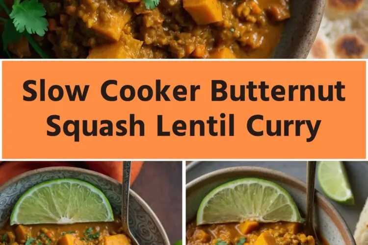 slow cooker butternut squash lentil curry