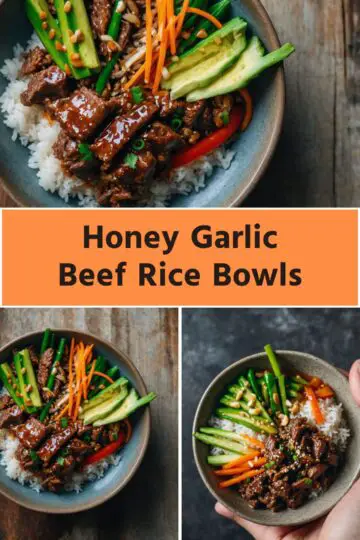 Honey Garlic Beef Rice Bowls
