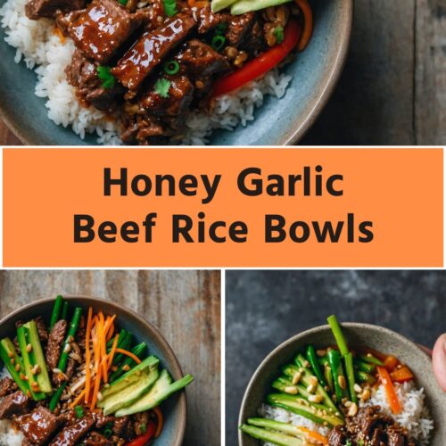 Honey Garlic Beef Rice Bowls