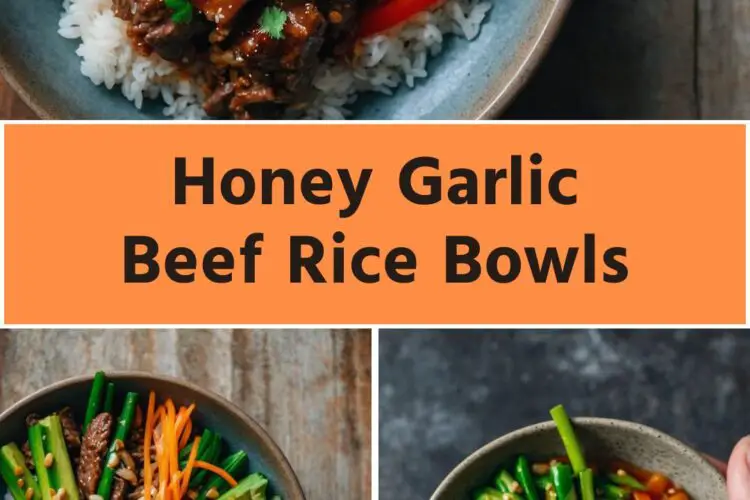 Honey Garlic Beef Rice Bowls