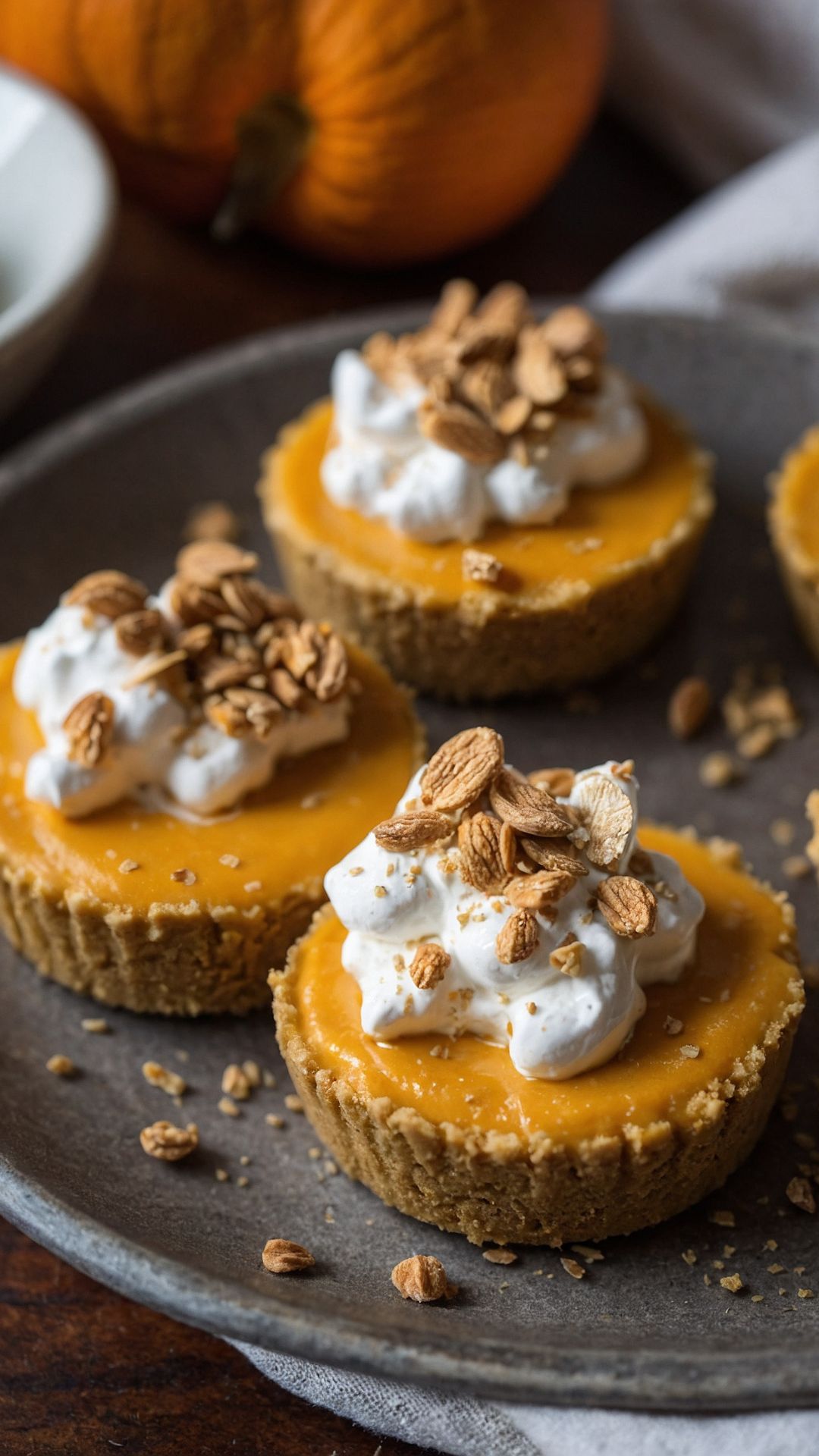 How to make Mini Pumpkin Greek Yogurt Cheesecake