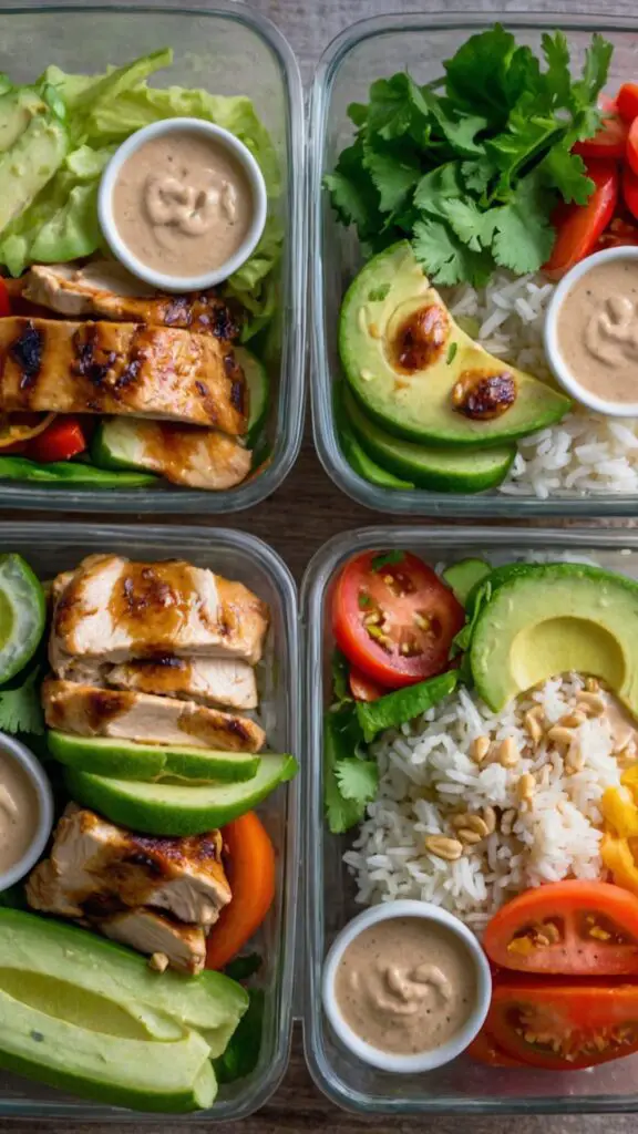 How to make Peanut Lime Chicken Lunch Bowls How to make Peanut Lime Chicken Lunch Bowls