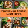 Peanut Lime Chicken Lunch Bowls