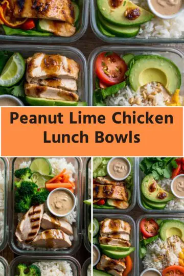 Peanut Lime Chicken Lunch Bowls