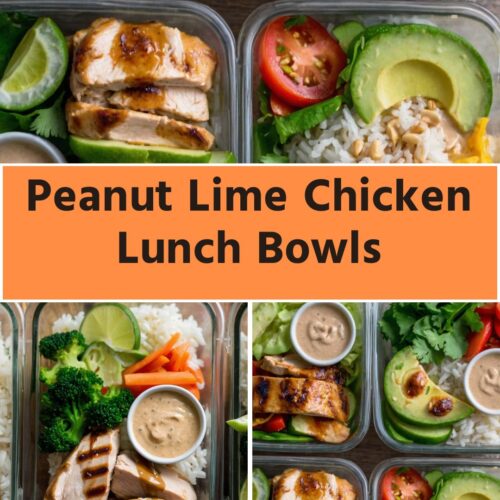 Peanut Lime Chicken Lunch Bowls