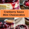 cranberry sauce mini cheesecakes