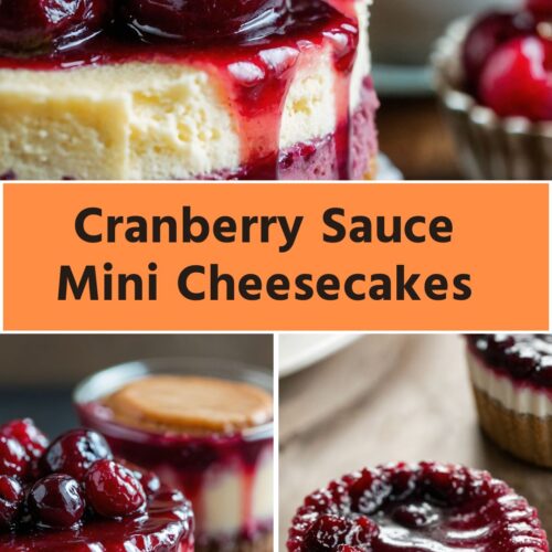 cranberry sauce mini cheesecakes