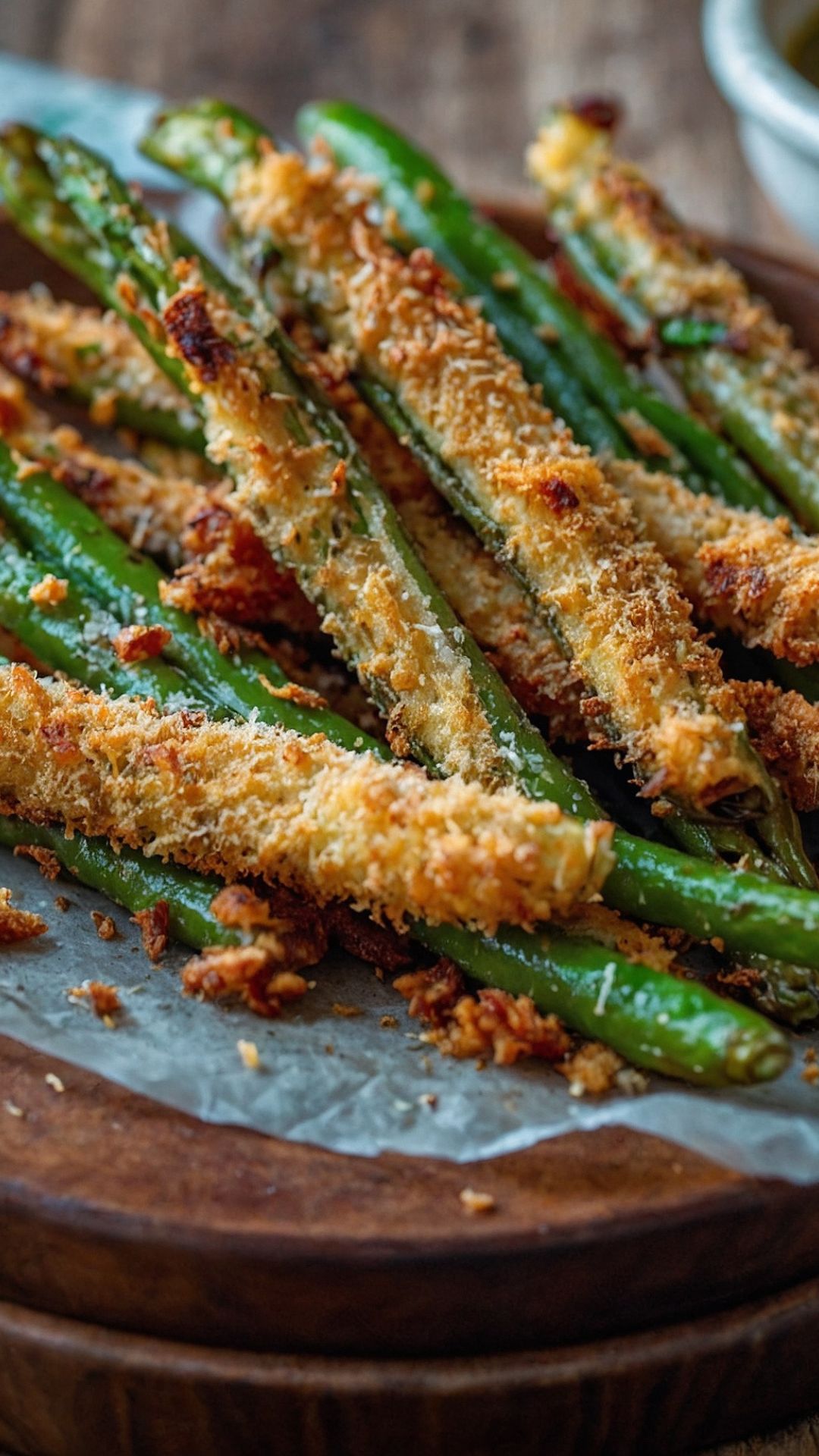 crispy oven baked parmesan green bean fries copycat recipe