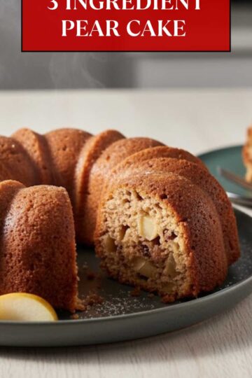 3 Ingredient pear cake