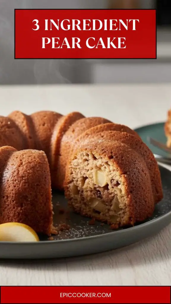 3 Ingredient pear cake 