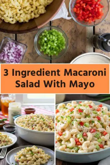 3 ingredient macaroni salad with mayo