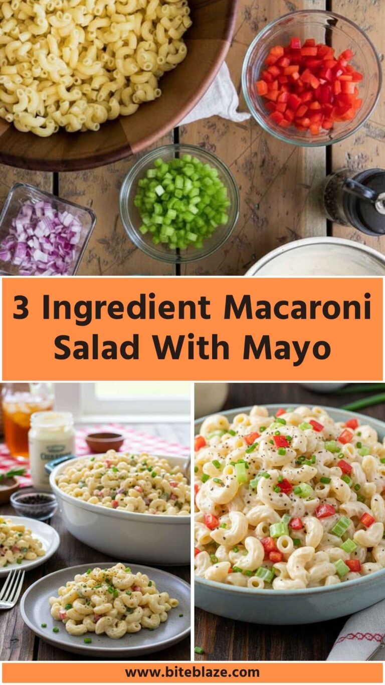 3 ingredient macaroni salad with mayo