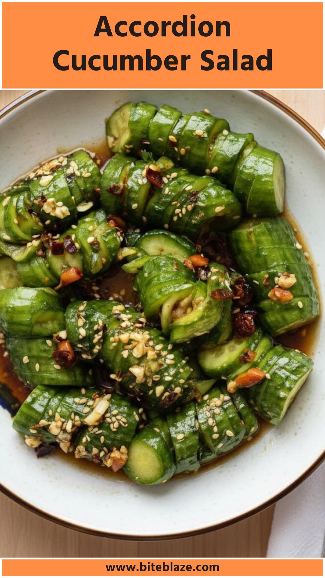 Accordion Cucumber Salad