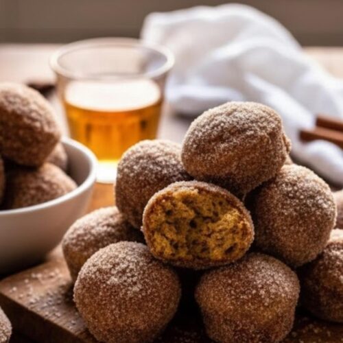 Apple Cider Donut Holes Baked
