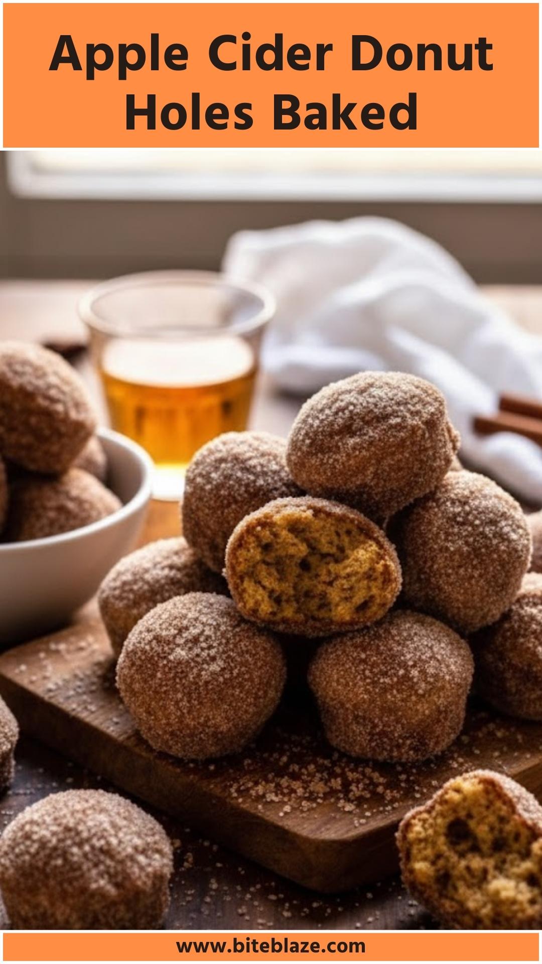 Apple Cider Donut Holes Baked