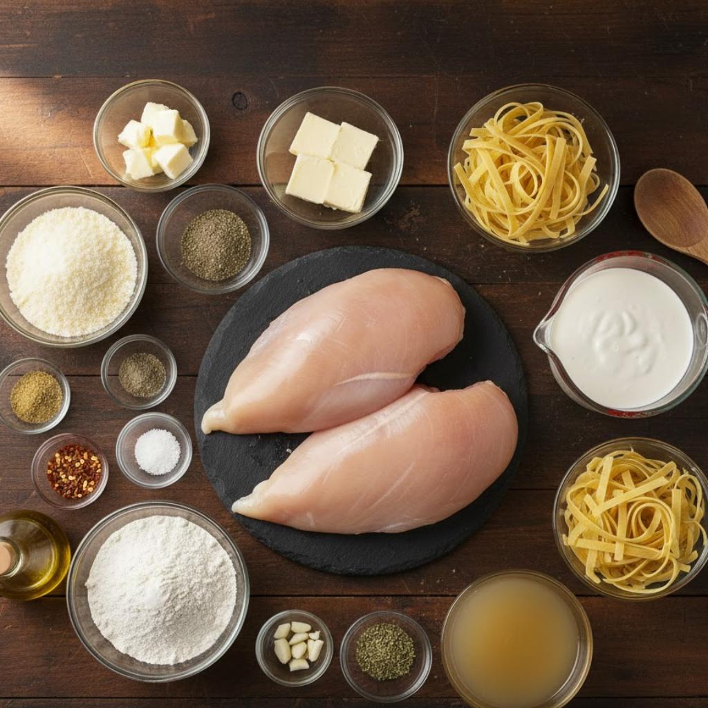 Ingredients You'll Need to Make This Alfredo Parmesan Chicken
