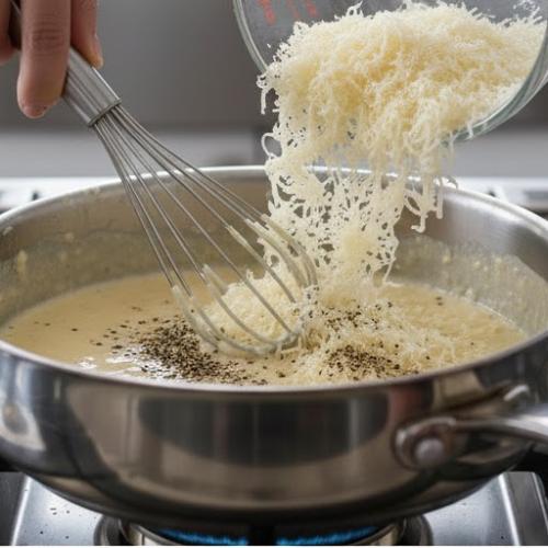 Step 5: Stir in Parmesan Cheese and Seasonings