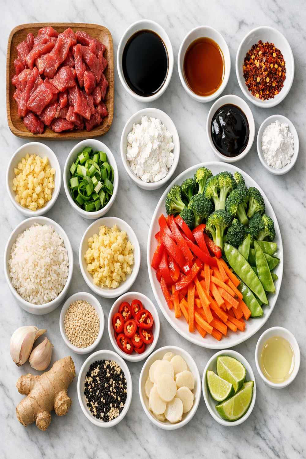 Asian Beef Stir Fry Recipe ingredients