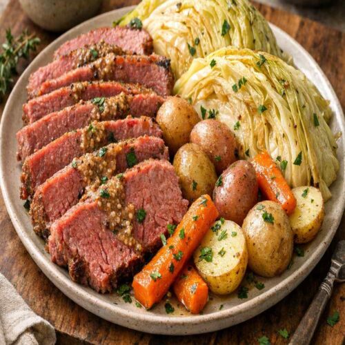 Baked Corned Beef Cabbage Recipe