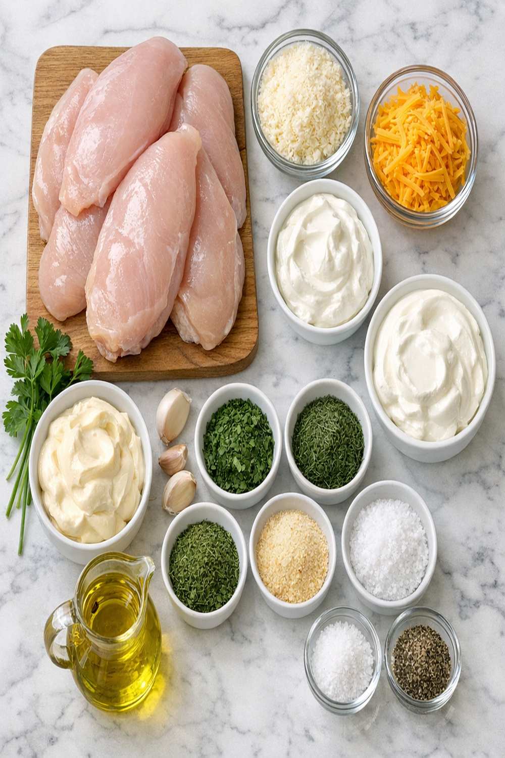 Baked Ranch Chicken Without Breadcrumbs Recipe ingredients